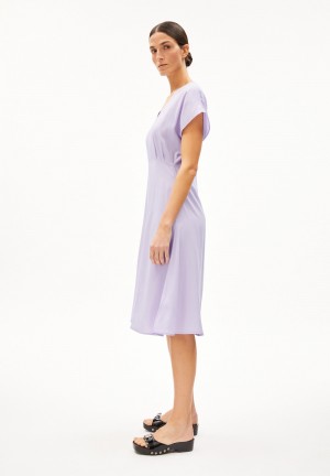 ARMEDANGELS AALBINE Woven Dress Regular Fit made of TENCEL™ Lyocell Mix Levandule Světle | ZHSEN4728