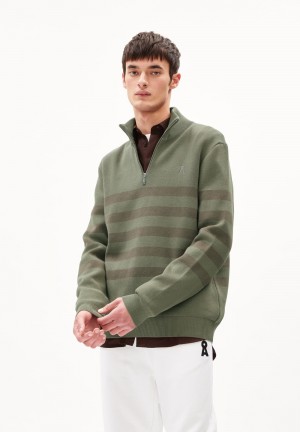 ARMEDANGELS AALFREDOS Sweater Regular Fit made of Organic Cotton Cool Sage-muddy Water | UMOPY7359