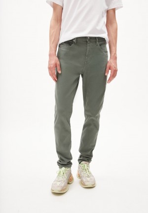 ARMEDANGELS AARJO TARPA GMT DYE Jeans Tapered Leg Mid Waist Organic Cotton Mix Comfort-Stretch Šedé Zelene | APMKH5682