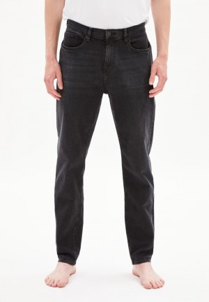 ARMEDANGELS AARJO TARPA Tapered Leg Mid Waist made of Organic Cotton Mix Černé | FVIWS8354