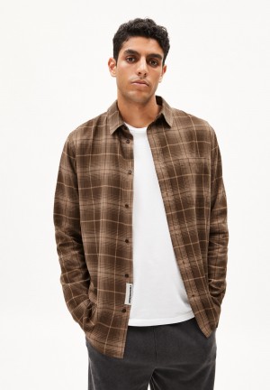 ARMEDANGELS AARNAULT Shirt Relaxed Fit made of Organic Cotton Earth-cinnamon Dust | NBKQO6058