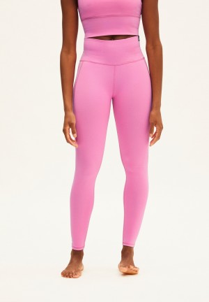 ARMEDANGELS AASANA LI Activewear Leggings made of Polyamide Mix (recycled) Raspberry Pink-bright Lime | DZOAP5732