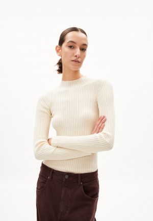 ARMEDANGELS ALAANIA Sweater Slim Fit made of Organic Cotton Oatmilk | WPXUL0426