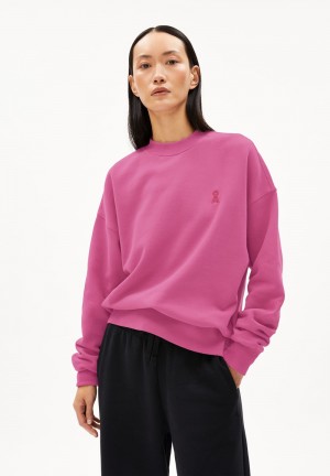 ARMEDANGELS ALIZAA Sweatshirt Oversized Fit made of Organic Cotton Crushed Berry | FDEIU9164