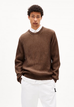 ARMEDANGELS ANDRAAS Sweater Regular Fit made of Organic Cotton Earth-cinnamon Dust | WDMOX2640