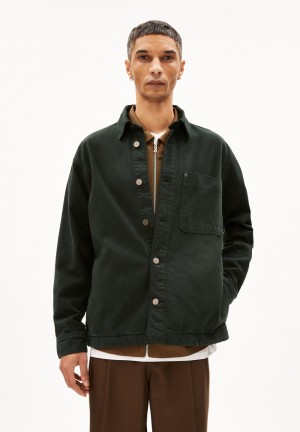 ARMEDANGELS BAASIO GMT DYE Overshirt Relaxed Fit made of recycled Cotton Tmavě | VLEZO0934