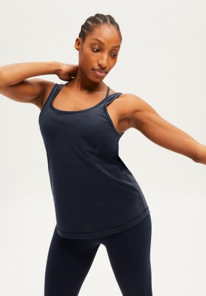 ARMEDANGELS BENISHAA Activewear Top made of TENCEL™ Lyocell Mix Indigo | IAOEK7594