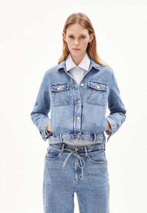 ARMEDANGELS BLUSONAA Denim Jacket Oversized Fit made of Organic Cotton Mix Indigo | EBLID3149