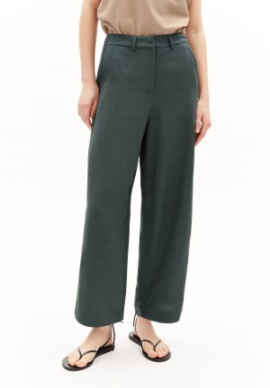 ARMEDANGELS CAARUNUS LINO Woven Pants made of Linen-Mix Space Steel | IOZJX5824