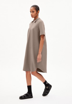 ARMEDANGELS CAMILAARA Jersey Dress Loose Fit made of Organic Cotton Mix Muddy Water | BLTCG6943