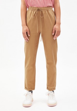 ARMEDANGELS DANIAA Pants made of Organic Cotton Mix Smoky Almond | JQZRC5891