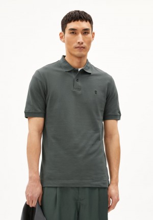 ARMEDANGELS FIBRAAS Polo T-Shirt Regular Fit made of Organic Cotton Space Steel | SBPCU0386