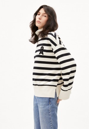 ARMEDANGELS FRANKAA NUNOAA Sweatshirt Oversized Fit made of Organic Cotton Undyed-black | ACVED4502