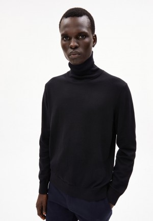 ARMEDANGELS GAARDO Sweater Regular Fit made of Organic Cotton Černé | FJTOQ4137