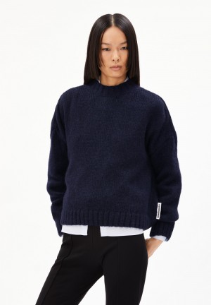 ARMEDANGELS INARAA PUIJPU Sweater Oversized Fit made of Alpaca Wool Mix Night Sky | WZMAD0142