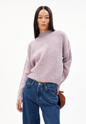 ARMEDANGELS INARAA PUIJPU Sweater Oversized Fit made of Alpaca Wool Mix Růžové Světle | TQXZD7463