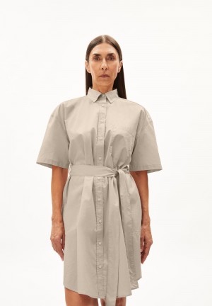 ARMEDANGELS JAASMYN Woven Dress Oversized Fit made of Organic Cotton Světle | DQBLX3586