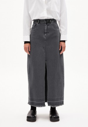 ARMEDANGELS KITAA DEMI Denim Skirt Slim Fit made of Organic Cotton Mix Murky | YNUKQ3487