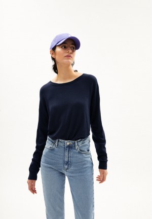 ARMEDANGELS LAARNI Pullover Loose Fit made of TENCEL™ Lyocell Mix Night Sky | NDSAU4612