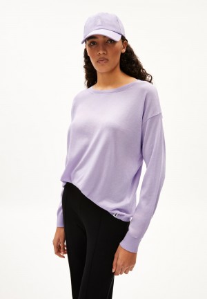 ARMEDANGELS LAARNI Pullover Loose Fit made of TENCEL™ Lyocell Mix Levandule Světle | BYQEJ4620