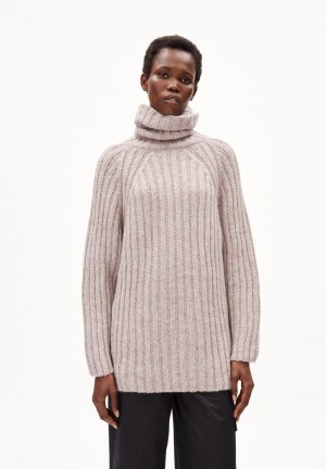 ARMEDANGELS LANESSAA Sweater Loose Fit made of Alpaca Wool Mix Růžové Světle | HAEZD8416