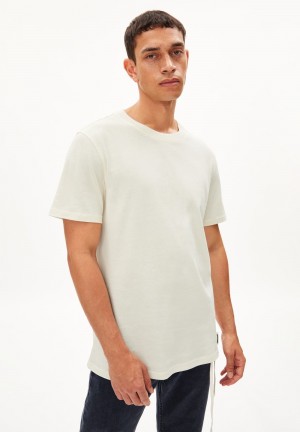 ARMEDANGELS MAARKOS Heavyweight T-Shirt Relaxed Fit made of Organic Cotton Mix Oatmilk | WMYTS9765