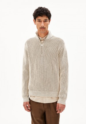 ARMEDANGELS MAATEY Sweater Regular Fit made of Organic Cotton Oatmilk-dried Moss | MQTZW4951