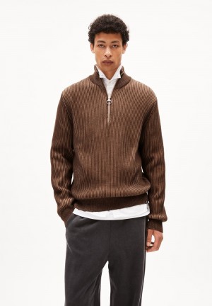 ARMEDANGELS MAATEY Sweater Regular Fit made of Organic Cotton Earth-cinnamon Dust | RZONX7841