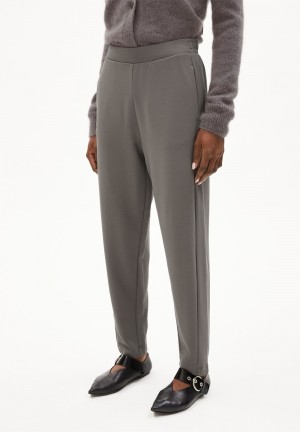 ARMEDANGELS MAGDAALENA Jersey Pants made of LENZING™ ECOVERO™ Mix Iron Cast | EQXGZ8675