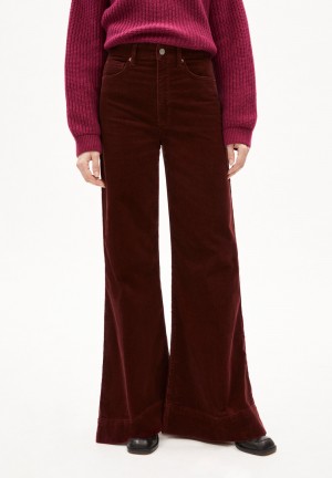 ARMEDANGELS MURLIAA CORDUROY Woven Pants made of Organic Cotton Mix Cranberry Juice | YLIWQ8152