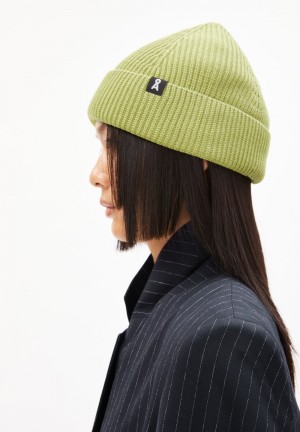 ARMEDANGELS NILDAAO COTTON Beanie made of Organic Cotton New Moss | SLGUP0945