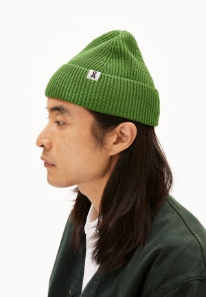 ARMEDANGELS NILDAAO COTTON Beanie made of Organic Cotton Zelene | GOSBI3906