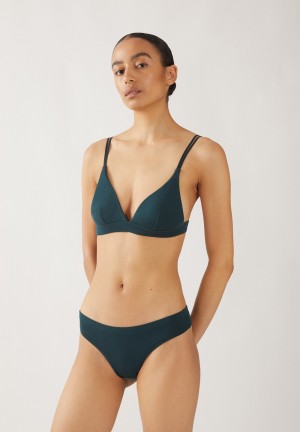 ARMEDANGELS OSILAA Triangle Bralette made of TENCEL™ Modal Mix Teal Stone | GXYIS3497