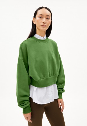 ARMEDANGELS PHILIAA Sweatshirt Oversized Fit made of Organic Cotton Zelene | CXTZU2603