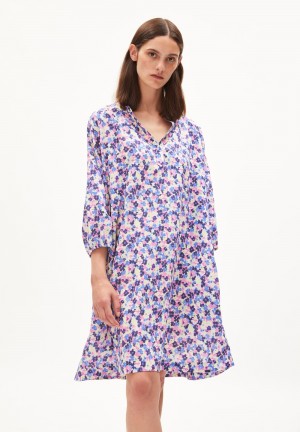 ARMEDANGELS PRISCAA MULTI FLORAL Dress Oversized Fit made of Tencel™ Lyocell Světle | HGJLP6702