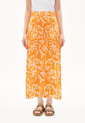 ARMEDANGELS SAALANJA MANGORANGE Woven Skirt Regular Fit made of TENCEL™ Lyocell Mangorange | CNFRQ2180