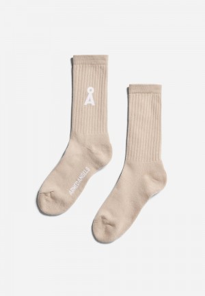 ARMEDANGELS SAAMUS BOLD Socks made of Organic Cotton Mix Sand Stone | LPONX0326