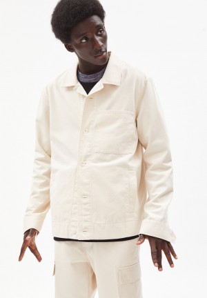 ARMEDANGELS SHAAKE Overshirt made of Organic Cotton Undyed | EXAJP6917