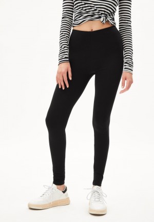 ARMEDANGELS SHIVAA Leggings made of Organic Cotton Mix Černé | XKZQB7169