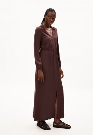 ARMEDANGELS STELAA Woven Dress Regular Fit made of LENZING™ ECOVERO™ Fudge | JCMON2910