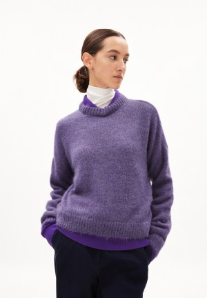 ARMEDANGELS SURI INARAA Pullover Oversized Fit made of Alpaca Wool Mix Fialové Fialové | FIOMA9408