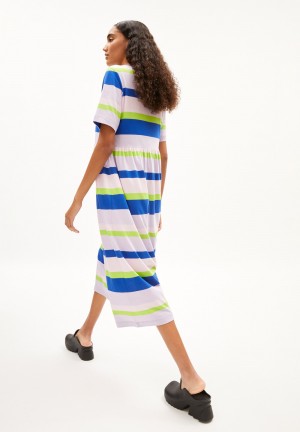 ARMEDANGELS TAAKYRA HORAACIOS Jersey Dress Loose Fit made of Organic Cotton Světle | BCXQG0275