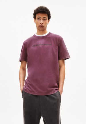 ARMEDANGELS TAALU GMT DYE Heavyweight T-Shirt Relaxed Fit made of Organic Cotton Crushed Berry Washed | TKNBG6752