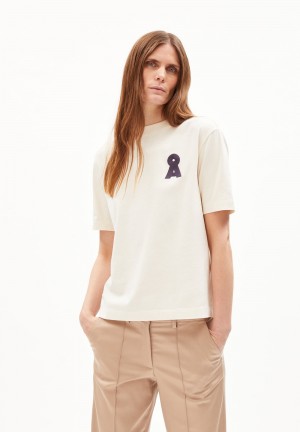 ARMEDANGELS TARJAA Å EMBRO Heavyweight T-Shirt Loose Fit made of Organic Cotton Mix Undyed | MJQHZ0126