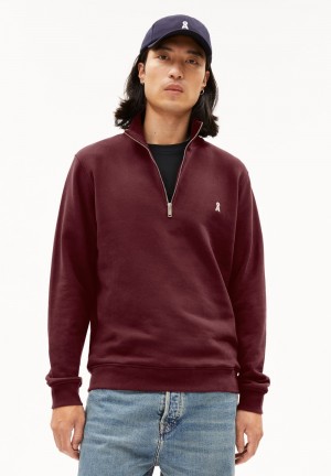 ARMEDANGELS WAARLO COMFORT Sweatshirt Regular Fit made of Organic Cotton Mix Cranberry Juice | BMTYJ7293