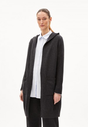 ARMEDANGELS WARMAA Cardigan Relaxed Fit made of Organic Wool Mix Steel Melange | WSNZF6903