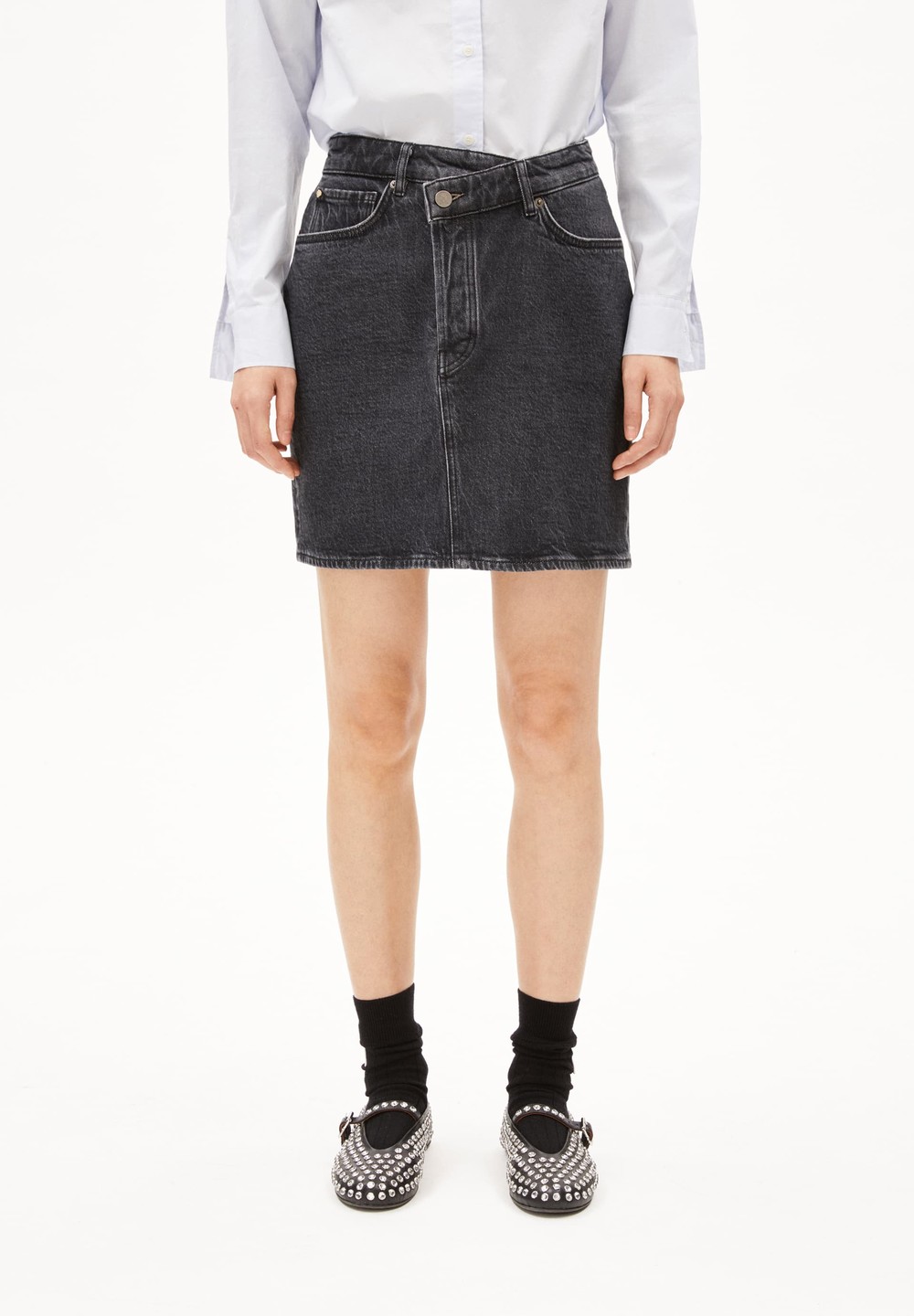 ARMEDANGELS AACAMARI Denim Skirt Regular Fit made of Organic Cotton Mix Star Dust | HYPXO1587