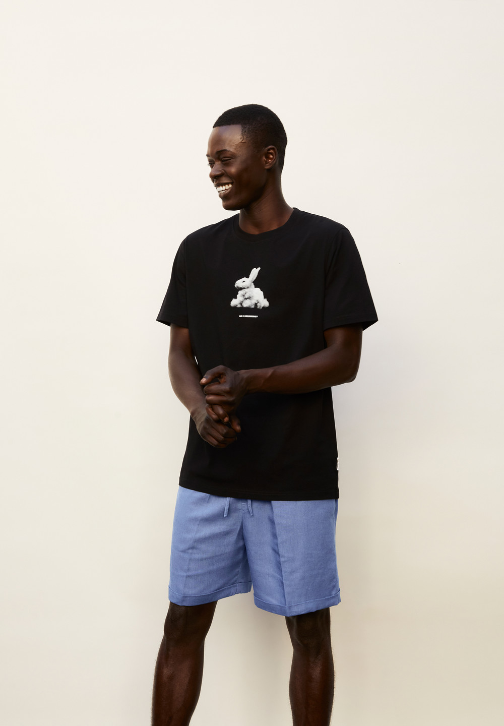 ARMEDANGELS AADONI RAABIT CLOUD T-Shirt Relaxed Fit made of Organic Cotton Černé | YKAMT0629