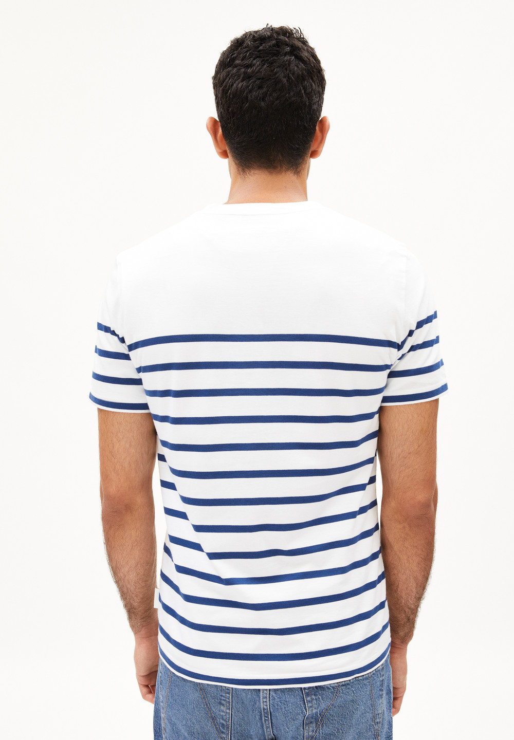 ARMEDANGELS AADROS STRIPES T-Shirt Regular Fit made of Organic Cotton Indigo | WLTUZ0237