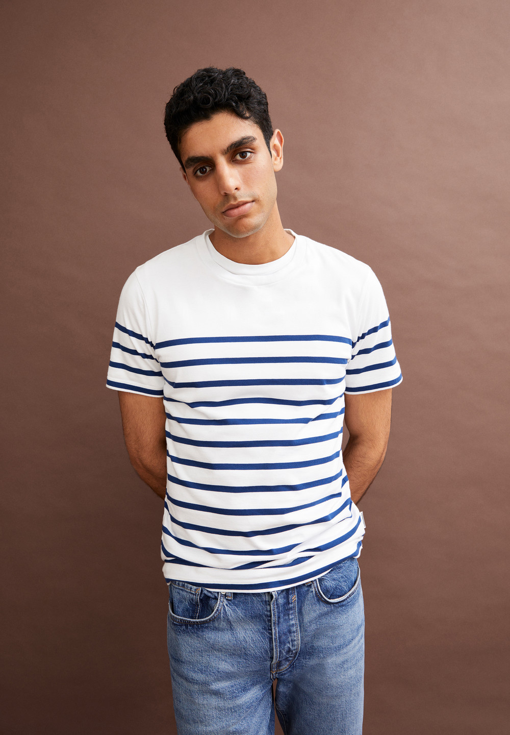 ARMEDANGELS AADROS STRIPES T-Shirt Regular Fit made of Organic Cotton Indigo | WLTUZ0237